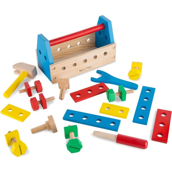 Melissa & Doug Take-Along Tool Kit Wooden Construction Toy (24 pcs) - Picture 4 of 17